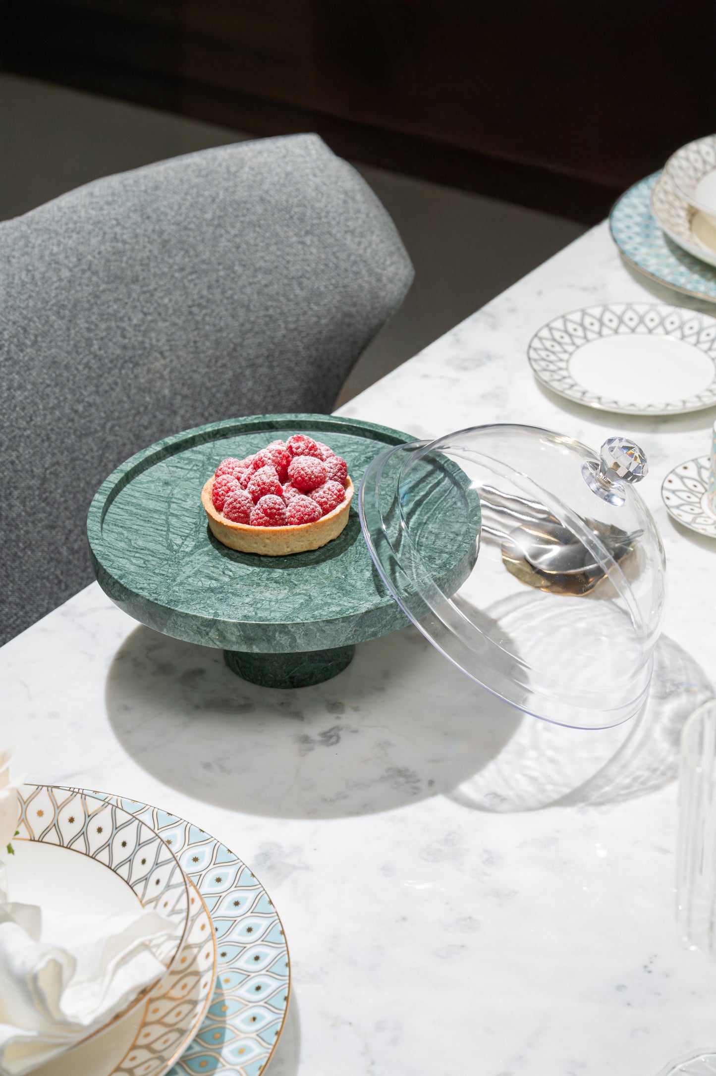 Cake stand India green